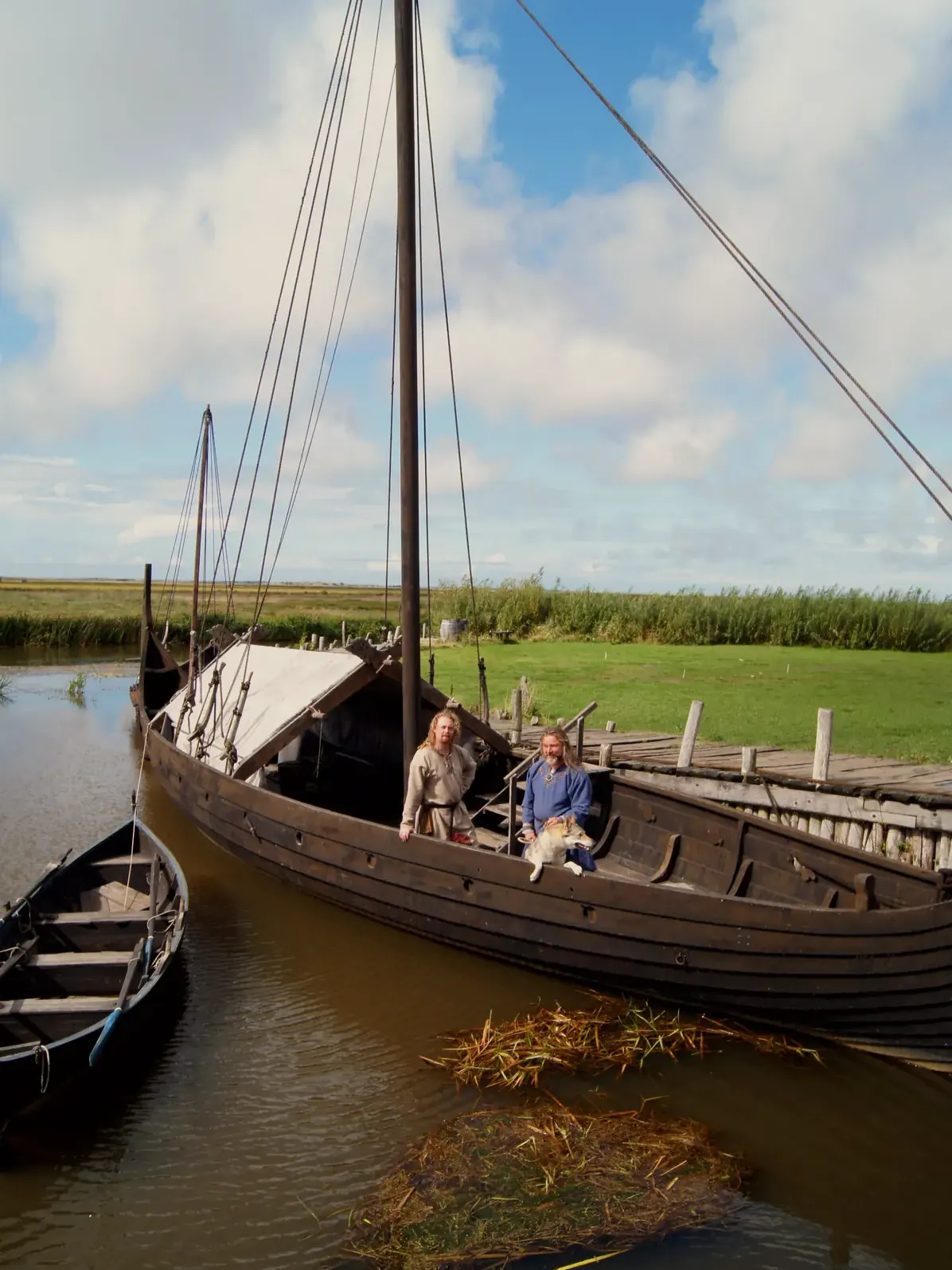Das Wikingerschiff am Ufer