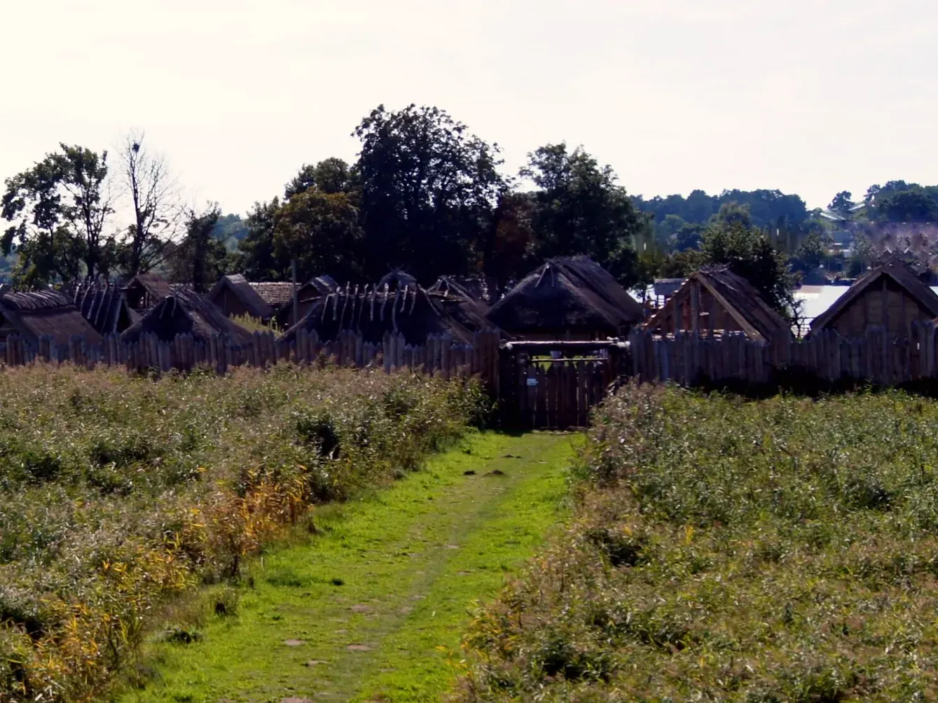 Weg durch die Siedlung