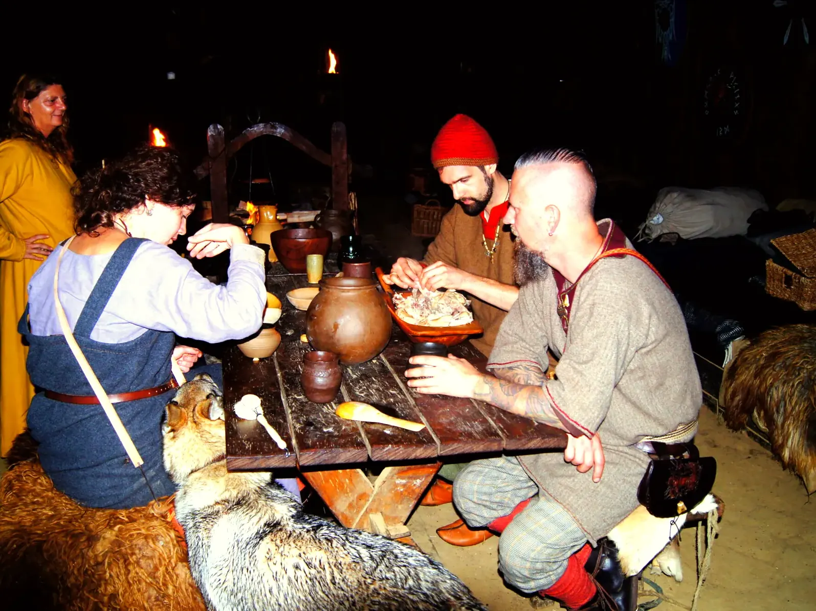 Abendessen im Langhaus